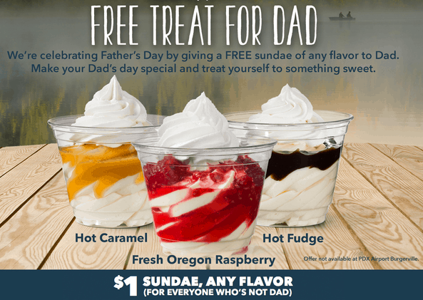 #FREE Sundae on Father’s Day at @Burgerville Dazzling Daily Deals ...